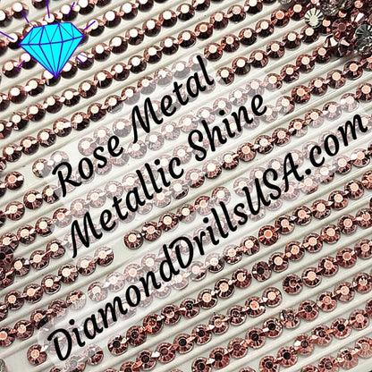 Metallic Rose ROUND Diamond Painting Drills Metal Finish