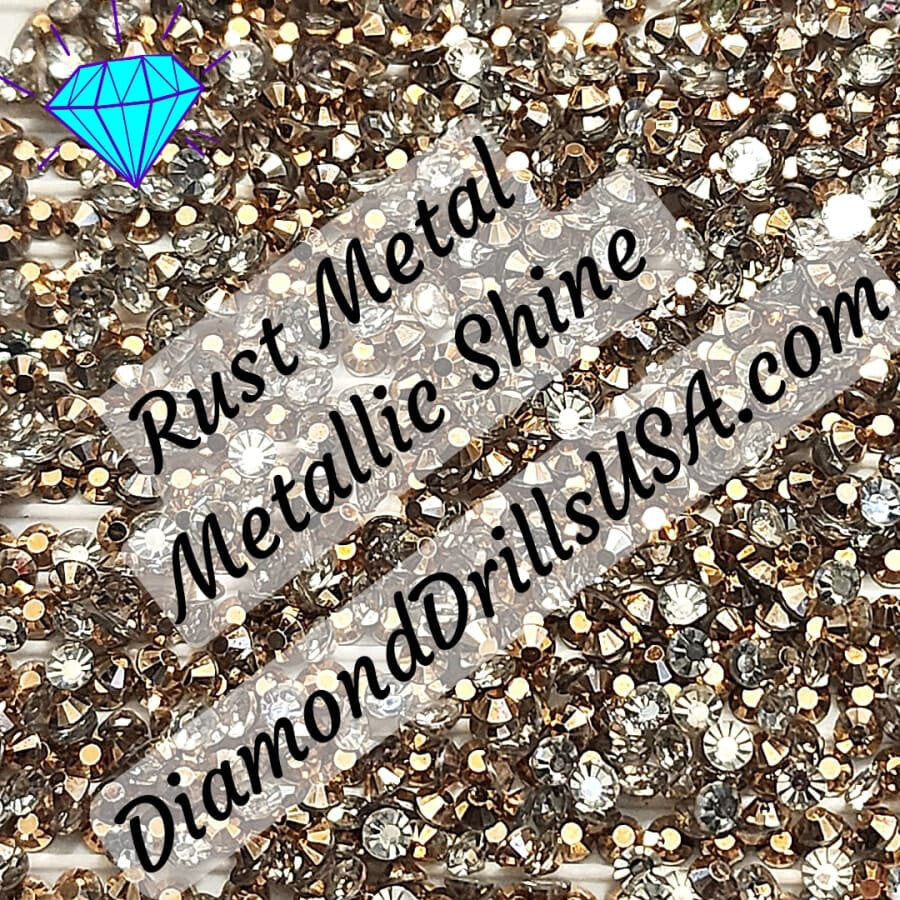 Metallic Rust ROUND Diamond Painting Drills Metal Finish