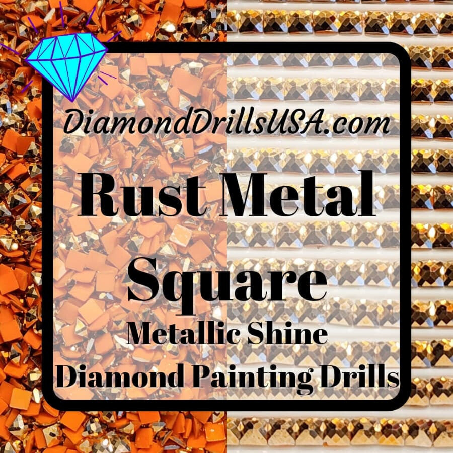 Metallic Rust SQUARE Diamond Painting Drills Metal Finish