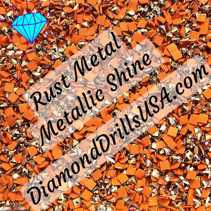 Metallic Rust SQUARE Diamond Painting Drills Metal Finish