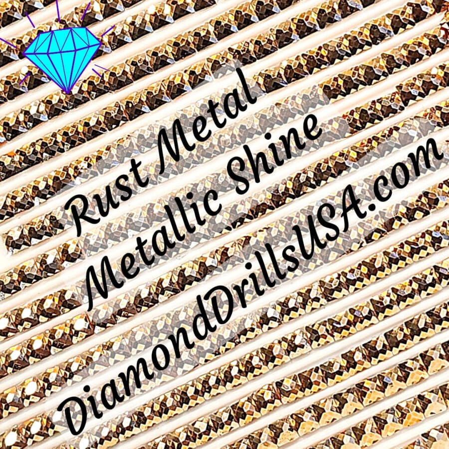 Metallic Rust SQUARE Diamond Painting Drills Metal Finish