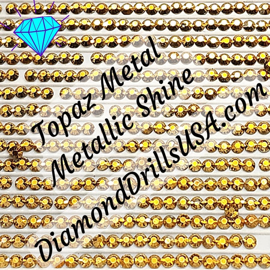 Metallic Topaz ROUND Diamond Painting Drills Metal Finish