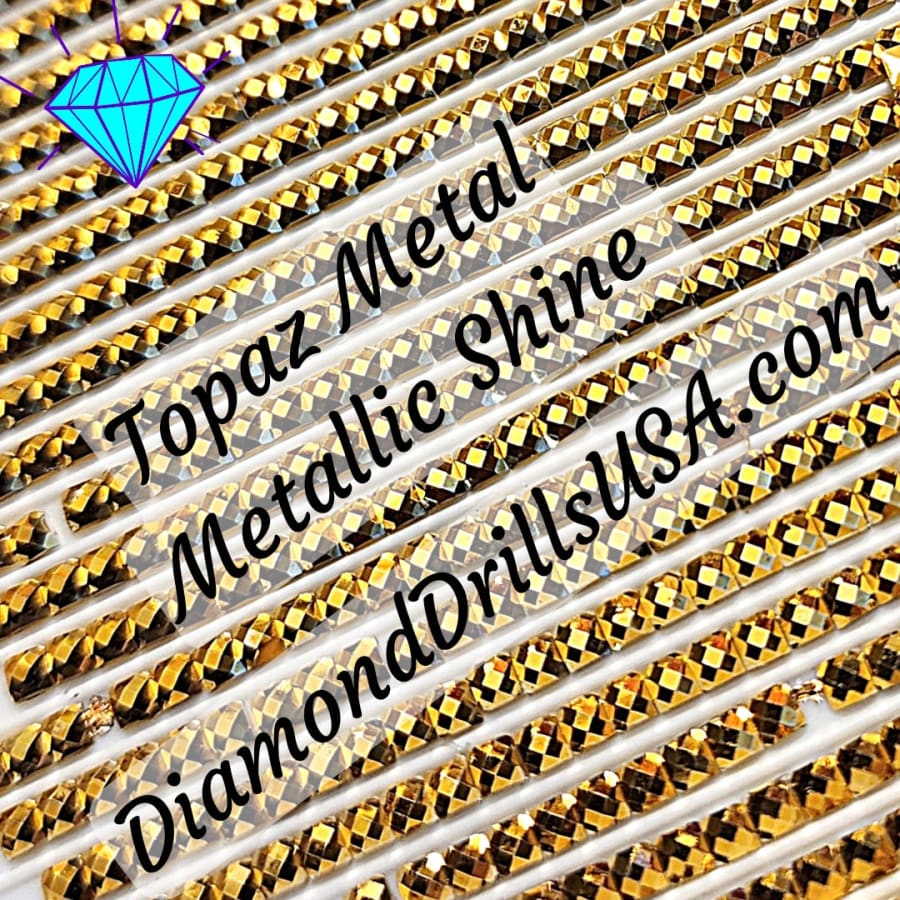 Metallic Topaz SQUARE Diamond Painting Drills Metal Finish