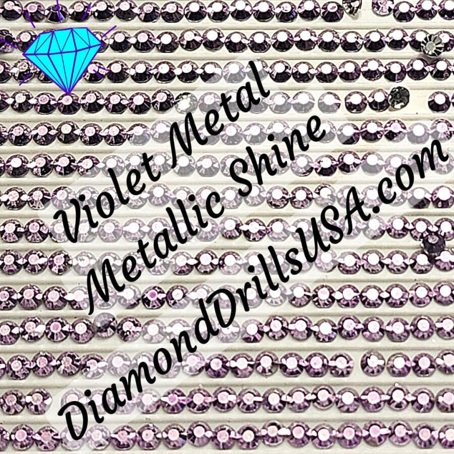 Metallic Violet ROUND Diamond Painting Drills Metal Finish