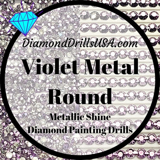 Metallic Violet ROUND Diamond Painting Drills Metal Finish
