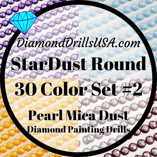 NEW Set #2 - 30 StarDust ROUND Drills 5D Fairy Pixie Pearl