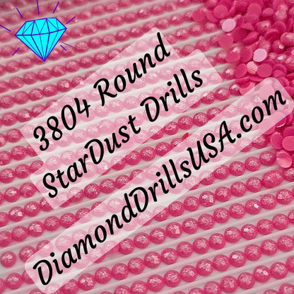 3804 StarDust ROUND Pearl Mica Dust 5D Diamond Painting Drills Pixie Fairy DMC 3804 Dark Cyclamen Pink