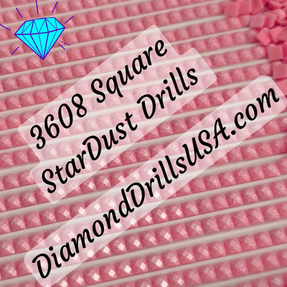 3608 StarDust SQUARE Pearl Mica Dust 5D Diamond Painting Drills Pixie Fairy DMC 3608 Very Light Plum Pink