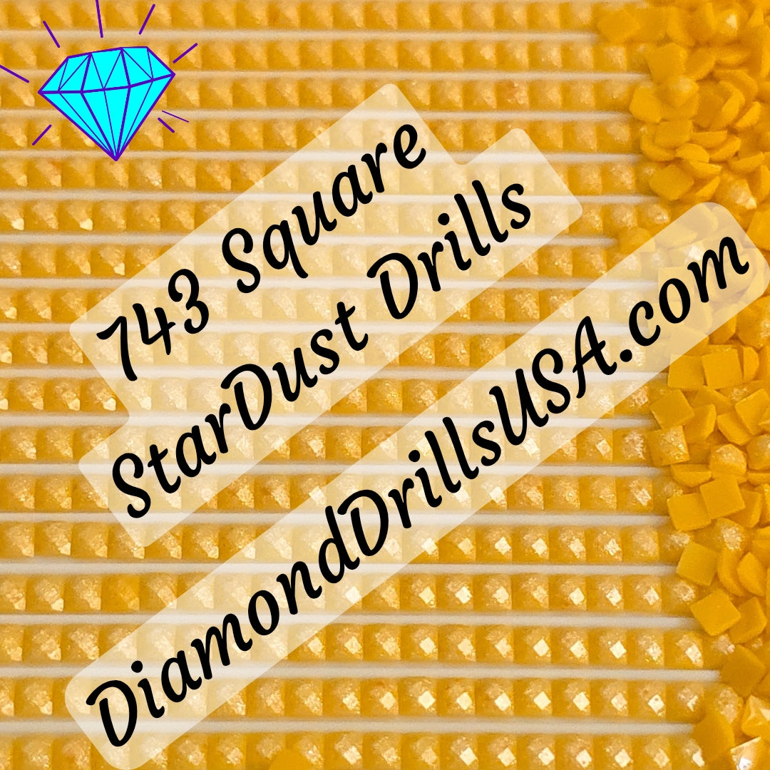 743 StarDust SQUARE Pearl Mica Dust 5D Diamond Painting Drills Pixie Fairy DMC 743 Pale Yellow