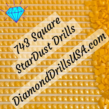 743 StarDust SQUARE Pearl Mica Dust 5D Diamond Painting Drills Pixie Fairy DMC 743 Pale Yellow