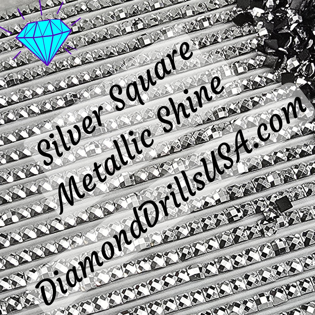 Heavy Metal Bundle 3 Metallic SQUARE Drills Gold Silver Pewter Diamond Painting Drills Beads