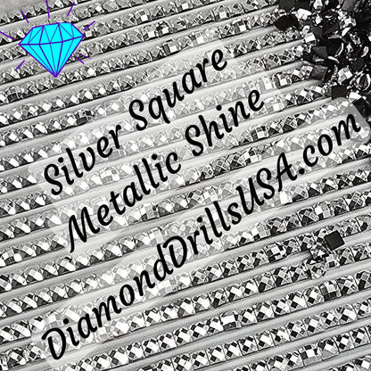 Heavy Metal Bundle 3 Metallic SQUARE Drills Gold Silver Pewter Diamond Painting Drills Beads