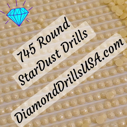 745 StarDust ROUND Pearl Mica Dust 5D Diamond Painting Drills Pixie Fairy DMC 745 Light Pale Yellow