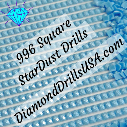 996 StarDust SQUARE Pearl Mica Dust 5D Diamond Painting Drills Pixie Fairy DMC 996 Medium Electric Blue