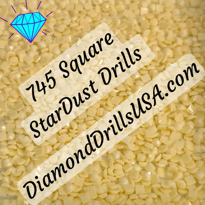 745 StarDust SQUARE Pearl Mica Dust 5D Diamond Painting Drills Pixie Fairy DMC 745 Light Pale Yellow