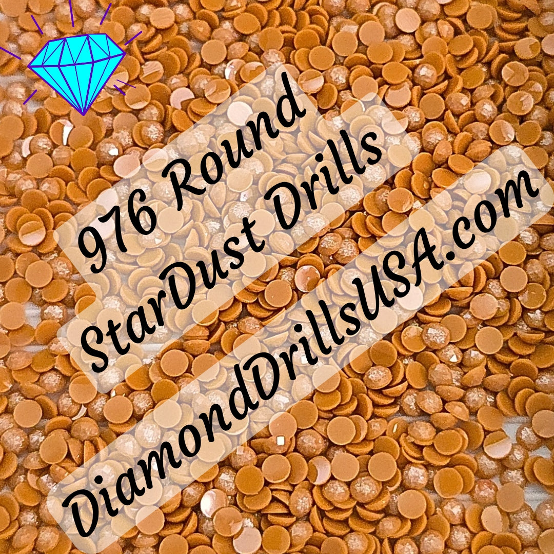 976 StarDust ROUND Pearl Mica Dust 5D Diamond Painting Drills Pixie Fairy DMC 976 Medium Golden Brown