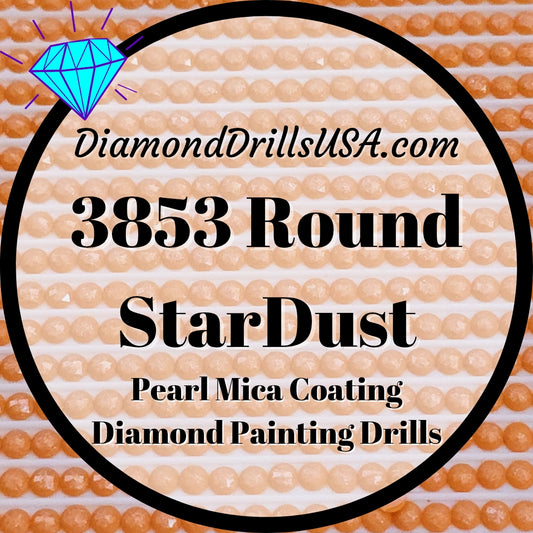 3853 StarDust ROUND Pearl Mica Dust 5D Diamond Painting Drills Pixie Fairy DMC 3853 Dark Autumn Gold