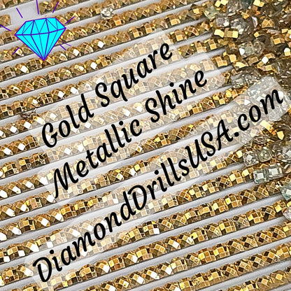 Heavy Metal Bundle 3 Metallic SQUARE Drills Gold Silver Pewter Diamond Painting Drills Beads