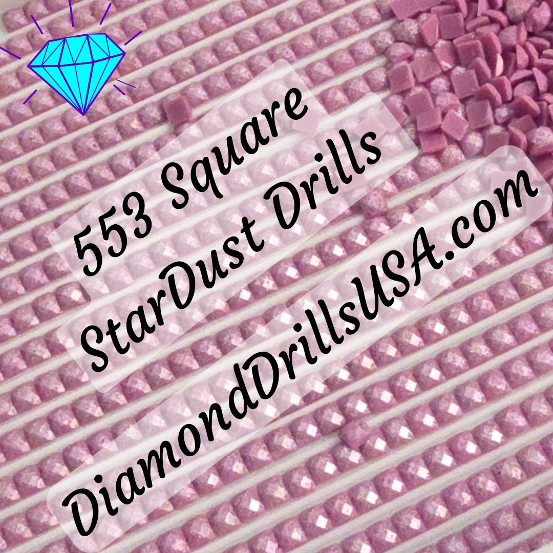 553 StarDust SQUARE Pearl Mica Dust 5D Diamond Painting Drills Pixie Fairy DMC 553 Violet Purple