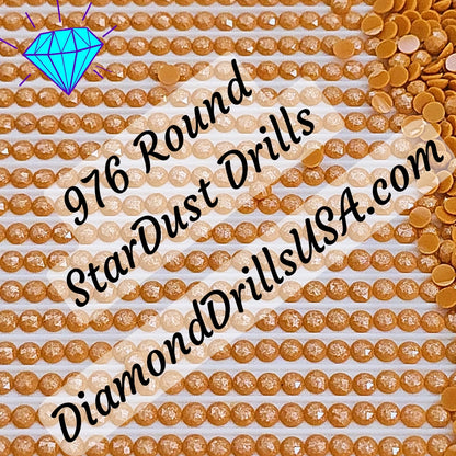 976 StarDust ROUND Pearl Mica Dust 5D Diamond Painting Drills Pixie Fairy DMC 976 Medium Golden Brown