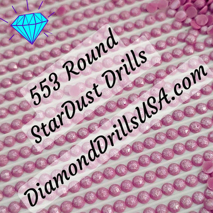 553 StarDust ROUND Pearl Mica Dust 5D Diamond Painting Drills Pixie Fairy DMC 553 Violet Purple