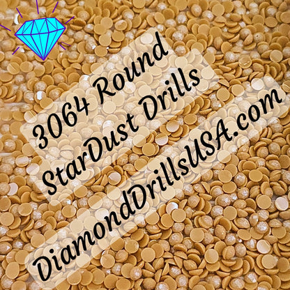 3064 StarDust ROUND Pearl Mica Dust 5D Diamond Painting Drills Pixie Fairy DMC 3064 Desert Sand Brown