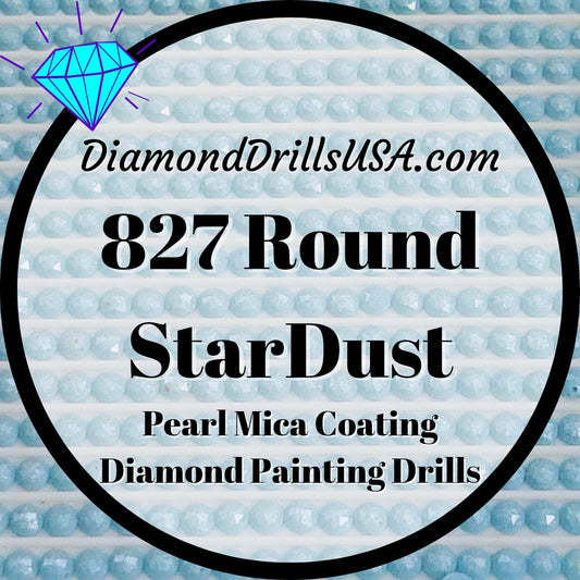 827 StarDust ROUND Pearl Mica Dust 5D Diamond Painting Drills Pixie Fairy DMC 827 Very Light Blue