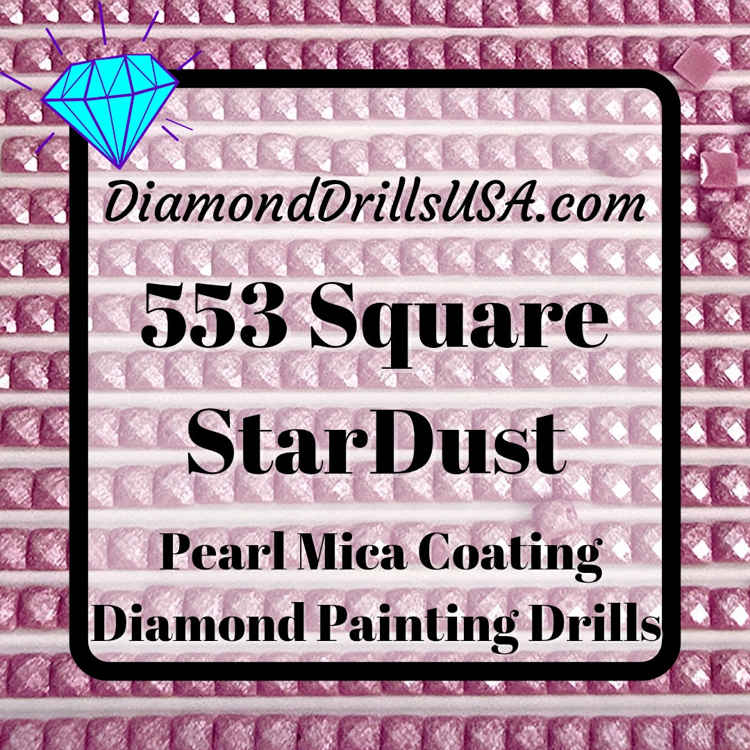 553 StarDust SQUARE Pearl Mica Dust 5D Diamond Painting Drills Pixie Fairy DMC 553 Violet Purple