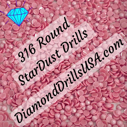 316 StarDust ROUND Pearl Mica Dust 5D Diamond Painting Drills Pixie Fairy DMC 316 Medium Antique Mauve