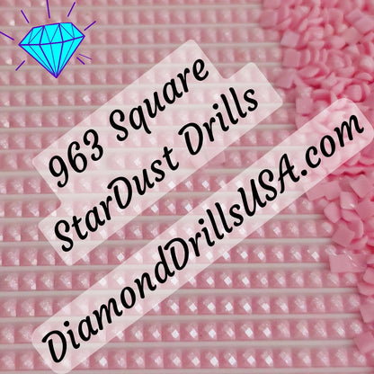 963 StarDust SQUARE Pearl Mica Dust 5D Diamond Painting Drills Pixie Fairy DMC 963 Ultra Very Light Dusty Rose Pink