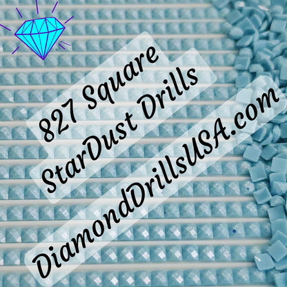 827 StarDust SQUARE Pearl Mica Dust 5D Diamond Painting Drills Pixie Fairy DMC 827 Very Light Blue