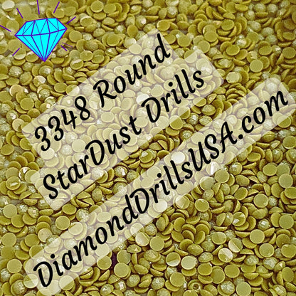 3348 StarDust ROUND Pearl Mica Dust 5D Diamond Painting Drills Pixie Fairy DMC 3348 Light Yellow Green