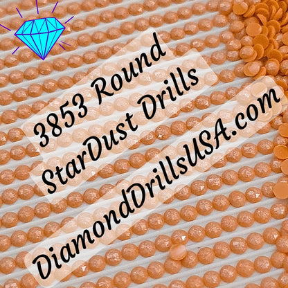 3853 StarDust ROUND Pearl Mica Dust 5D Diamond Painting Drills Pixie Fairy DMC 3853 Dark Autumn Gold