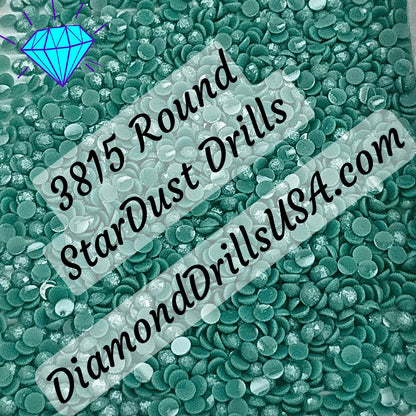 3815 StarDust ROUND Pearl Mica Dust 5D Diamond Painting Drills Pixie Fairy DMC 3815 Dark Celadon Green