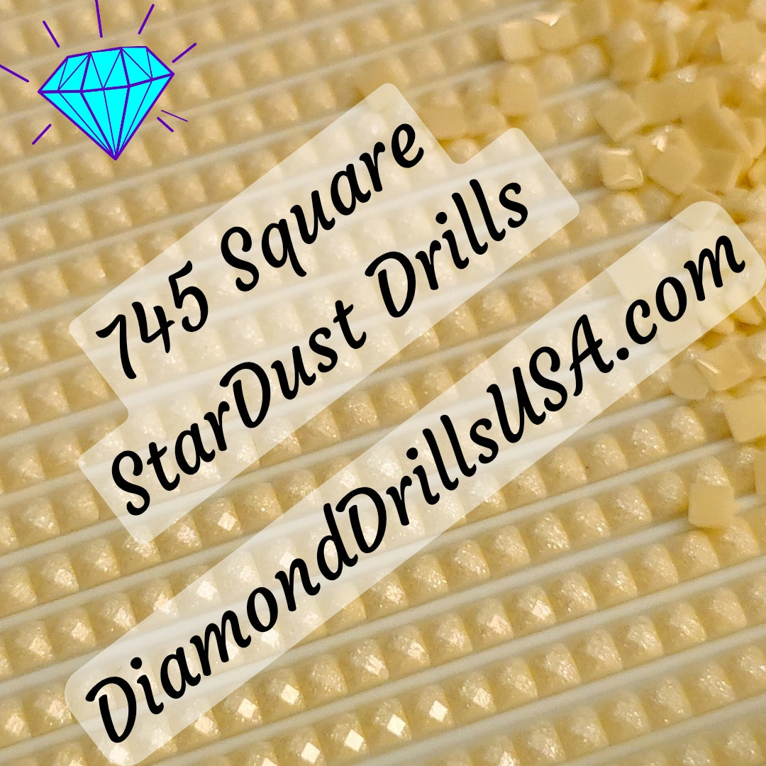 745 StarDust SQUARE Pearl Mica Dust 5D Diamond Painting Drills Pixie Fairy DMC 745 Light Pale Yellow