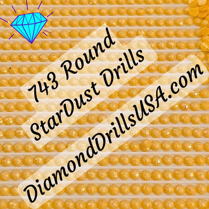 743 StarDust ROUND Pearl Mica Dust 5D Diamond Painting Drills Pixie Fairy DMC 743 Pale Yellow