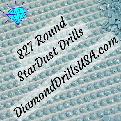 827 StarDust ROUND Pearl Mica Dust 5D Diamond Painting Drills Pixie Fairy DMC 827 Very Light Blue