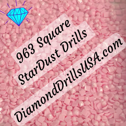 963 StarDust SQUARE Pearl Mica Dust 5D Diamond Painting Drills Pixie Fairy DMC 963 Ultra Very Light Dusty Rose Pink