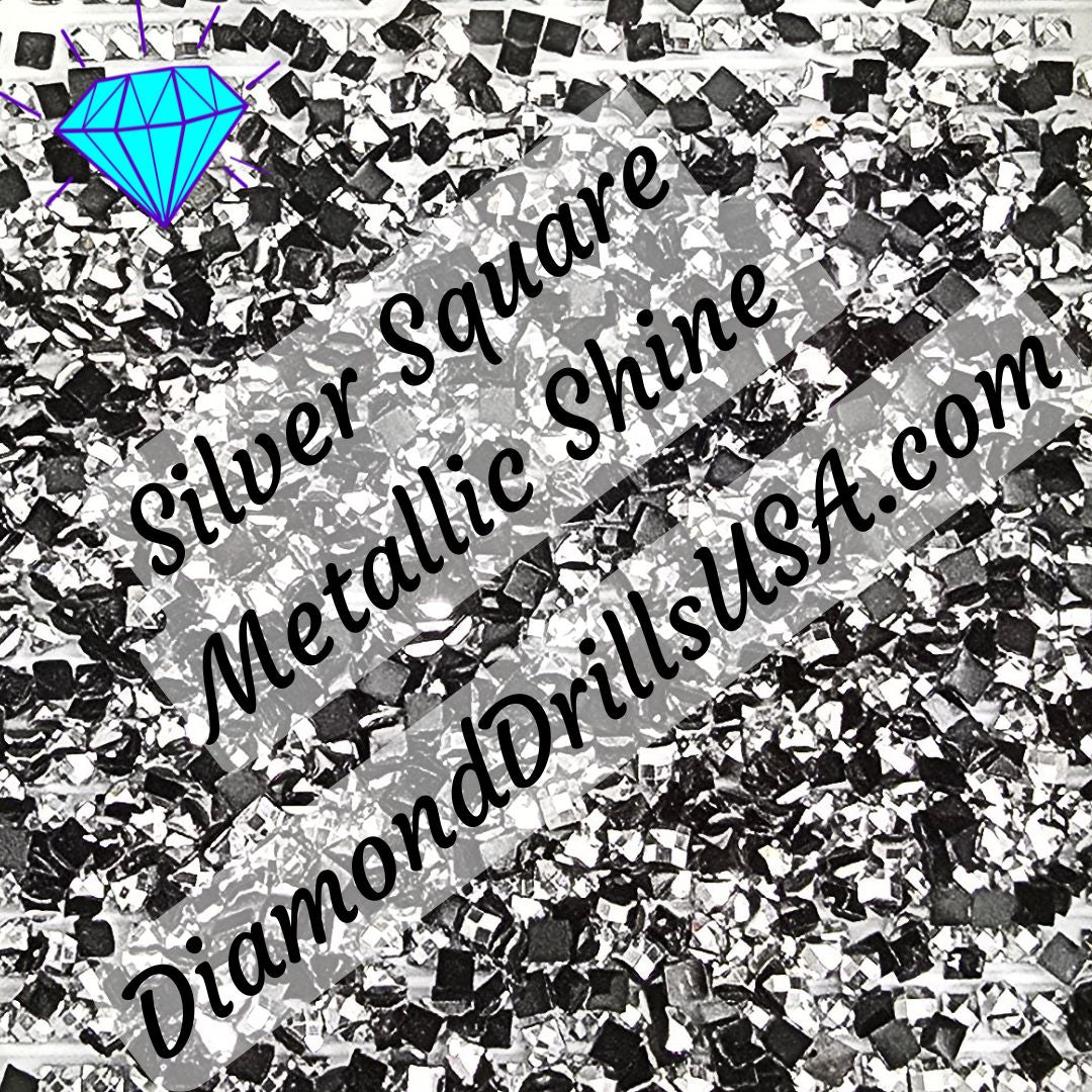 Metallic Silver SQUARE Diamond Painting Drills Metal Finish Gray 32 Bulk