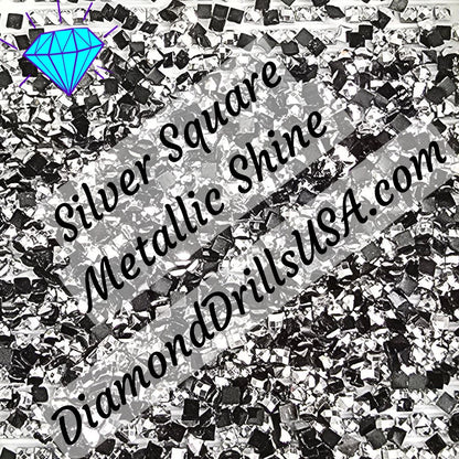 Metallic Silver SQUARE Diamond Painting Drills Metal Finish Gray 32 Bulk