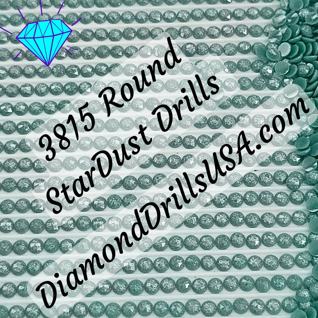 3815 StarDust ROUND Pearl Mica Dust 5D Diamond Painting Drills Pixie Fairy DMC 3815 Dark Celadon Green