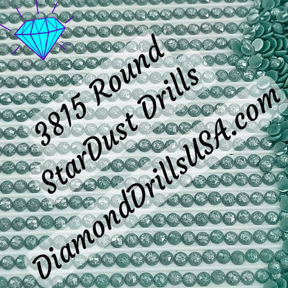 3815 StarDust ROUND Pearl Mica Dust 5D Diamond Painting Drills Pixie Fairy DMC 3815 Dark Celadon Green