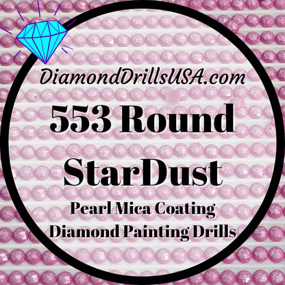 553 StarDust ROUND Pearl Mica Dust 5D Diamond Painting Drills Pixie Fairy DMC 553 Violet Purple