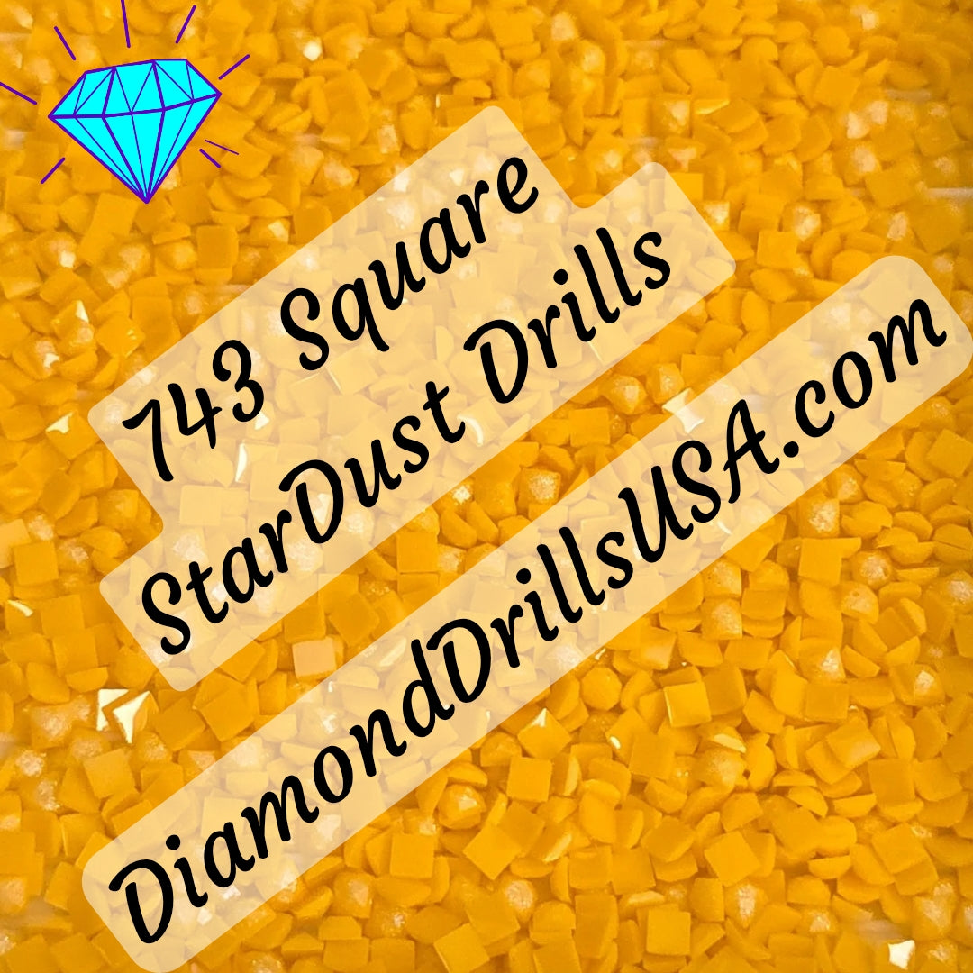 743 StarDust SQUARE Pearl Mica Dust 5D Diamond Painting Drills Pixie Fairy DMC 743 Pale Yellow