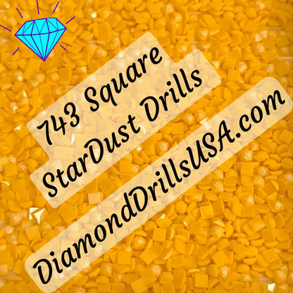 743 StarDust SQUARE Pearl Mica Dust 5D Diamond Painting Drills Pixie Fairy DMC 743 Pale Yellow