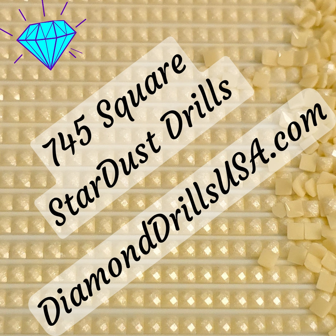 745 StarDust SQUARE Pearl Mica Dust 5D Diamond Painting Drills Pixie Fairy DMC 745 Light Pale Yellow