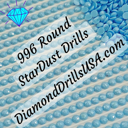 996 StarDust ROUND Pearl Mica Dust 5D Diamond Painting Drills Pixie Fairy DMC 996 Medium Electric Blue