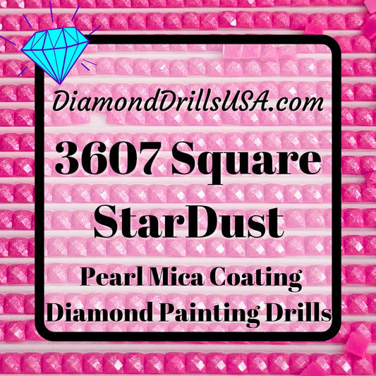 3607 StarDust SQUARE Pearl Mica Dust 5D Diamond Painting Drills Pixie Fairy DMC 3607 Light Plum Pink