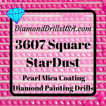 3607 StarDust SQUARE Pearl Mica Dust 5D Diamond Painting Drills Pixie Fairy DMC 3607 Light Plum Pink