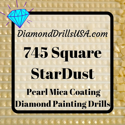 745 StarDust SQUARE Pearl Mica Dust 5D Diamond Painting Drills Pixie Fairy DMC 745 Light Pale Yellow